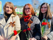Сотрудники Ханты-Мансийской психоневрологической больницы приняли участие в рядах «Бессмертного полка»